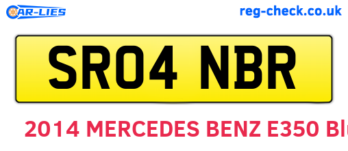 SR04NBR are the vehicle registration plates.