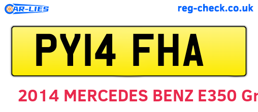 PY14FHA are the vehicle registration plates.