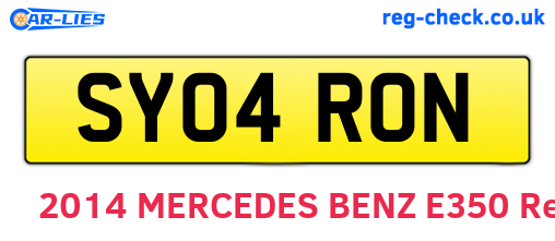 SY04RON are the vehicle registration plates.