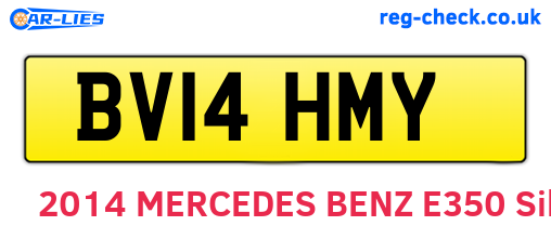 BV14HMY are the vehicle registration plates.