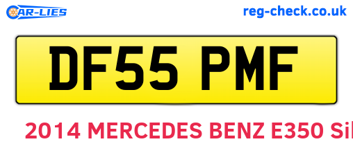 DF55PMF are the vehicle registration plates.