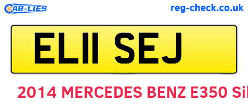 EL11SEJ are the vehicle registration plates.