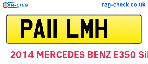 PA11LMH are the vehicle registration plates.