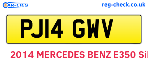 PJ14GWV are the vehicle registration plates.