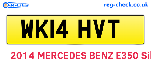 WK14HVT are the vehicle registration plates.