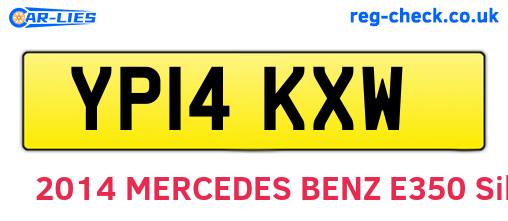YP14KXW are the vehicle registration plates.