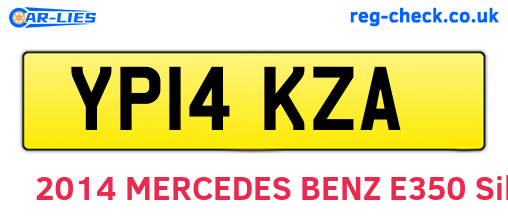 YP14KZA are the vehicle registration plates.