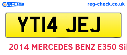 YT14JEJ are the vehicle registration plates.