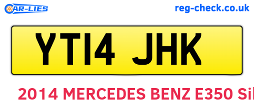 YT14JHK are the vehicle registration plates.