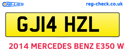 GJ14HZL are the vehicle registration plates.