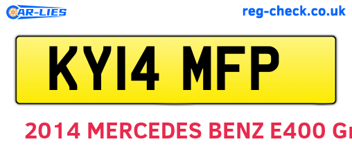 KY14MFP are the vehicle registration plates.