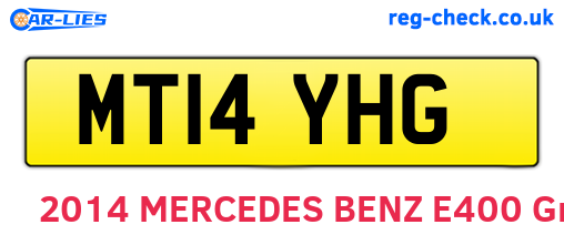 MT14YHG are the vehicle registration plates.