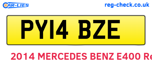 PY14BZE are the vehicle registration plates.