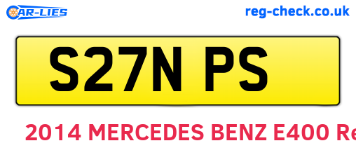 S27NPS are the vehicle registration plates.