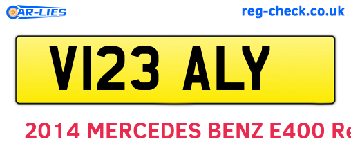 V123ALY are the vehicle registration plates.