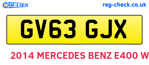 GV63GJX are the vehicle registration plates.