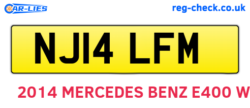 NJ14LFM are the vehicle registration plates.