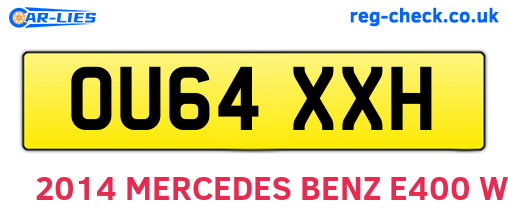 OU64XXH are the vehicle registration plates.