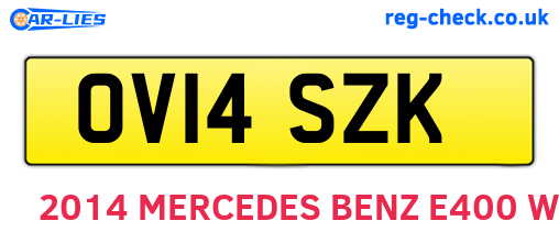 OV14SZK are the vehicle registration plates.