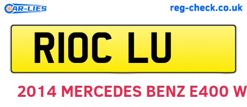 R10CLU are the vehicle registration plates.