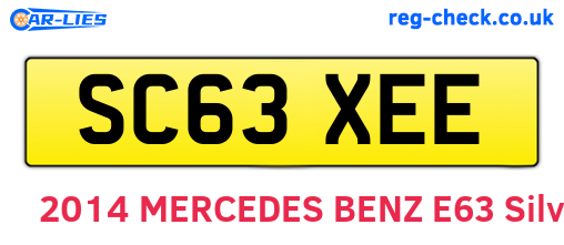 SC63XEE are the vehicle registration plates.