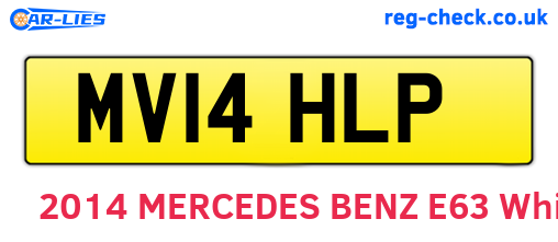 MV14HLP are the vehicle registration plates.