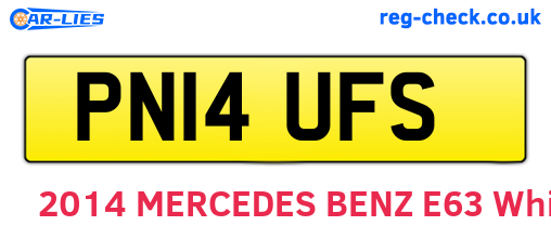 PN14UFS are the vehicle registration plates.