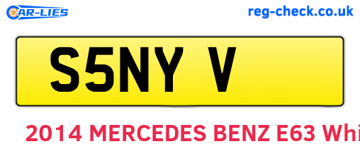 S5NYV are the vehicle registration plates.