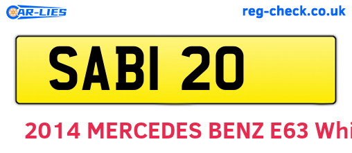 SAB120 are the vehicle registration plates.