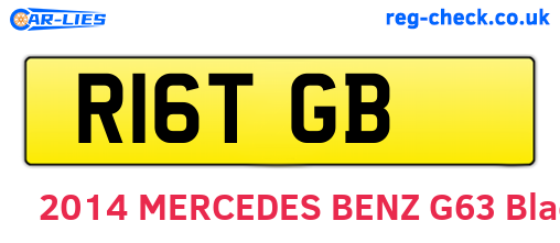 R16TGB are the vehicle registration plates.