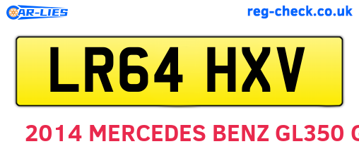 LR64HXV are the vehicle registration plates.
