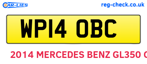 WP14OBC are the vehicle registration plates.
