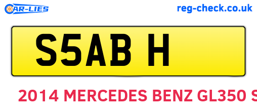 S5ABH are the vehicle registration plates.