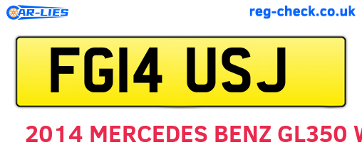 FG14USJ are the vehicle registration plates.