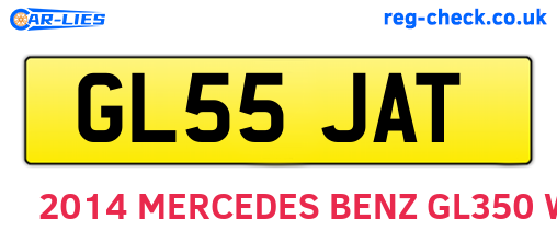 GL55JAT are the vehicle registration plates.