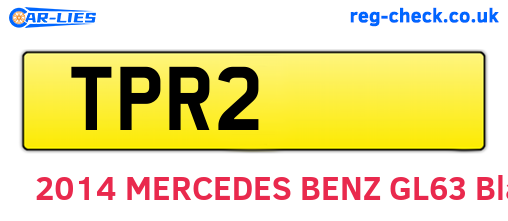 TPR2 are the vehicle registration plates.