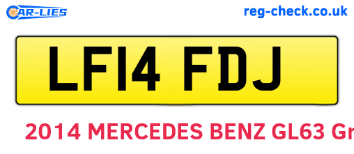 LF14FDJ are the vehicle registration plates.