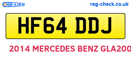 HF64DDJ are the vehicle registration plates.