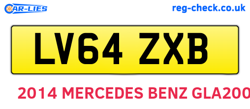 LV64ZXB are the vehicle registration plates.