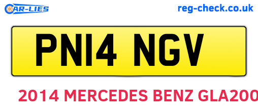 PN14NGV are the vehicle registration plates.