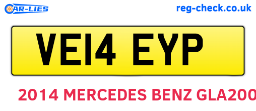 VE14EYP are the vehicle registration plates.