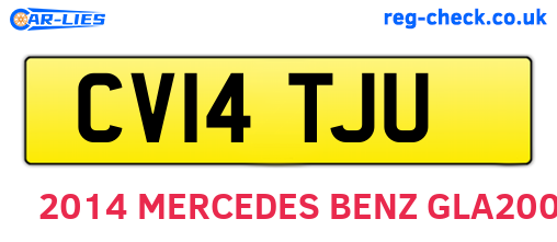 CV14TJU are the vehicle registration plates.