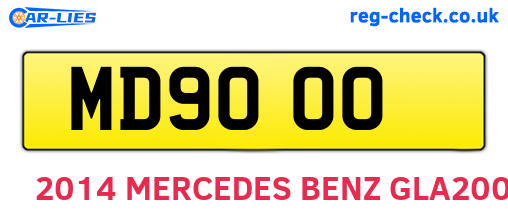 MD9000 are the vehicle registration plates.
