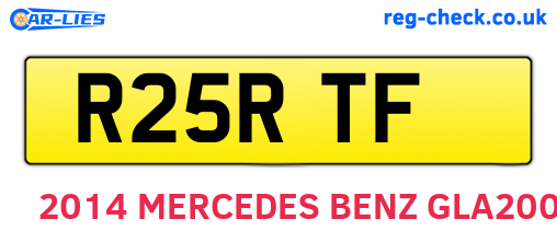 R25RTF are the vehicle registration plates.