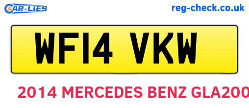 WF14VKW are the vehicle registration plates.