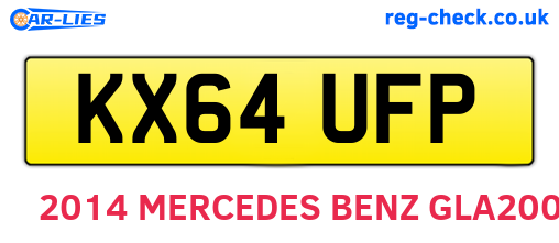 KX64UFP are the vehicle registration plates.