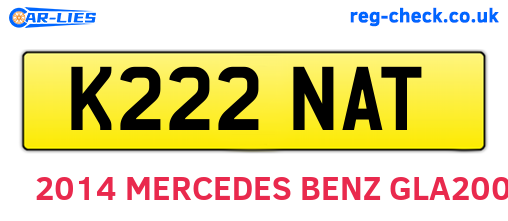 K222NAT are the vehicle registration plates.