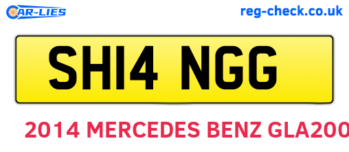 SH14NGG are the vehicle registration plates.