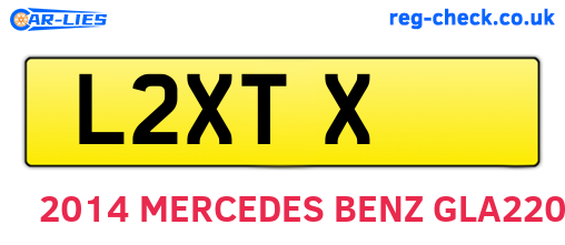 L2XTX are the vehicle registration plates.
