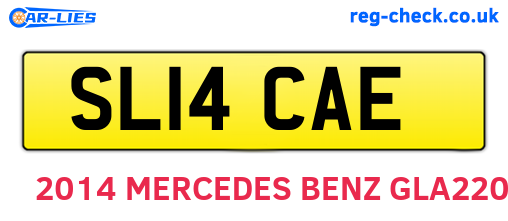 SL14CAE are the vehicle registration plates.